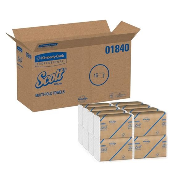 Multifold Paper Towels (01840), with Absorbency Pockets™,9.2"x9.4" sheets,White - Picture 4 of 7